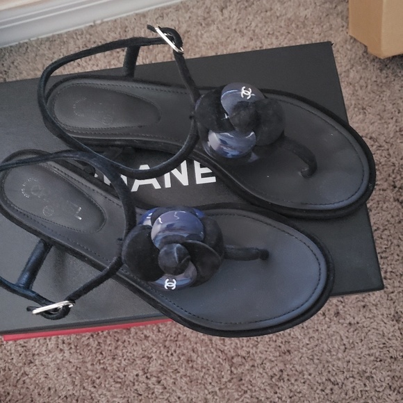 Chanel camile thong velvet sandal - Picture 6 of 7